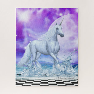 Majestic Einicorn tanzen im Wasser Puzzle