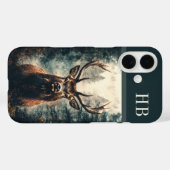 Majestic Elch Deer Monogram Personalisiert Case-Mate iPhone Hülle (Rückseite (Horizontal))