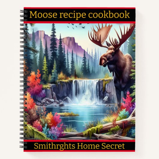 Majestic Elch in der Nähe eines ruhigen Wasserfall Notizblock (Vorderseite)