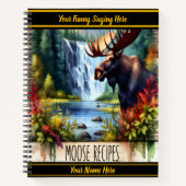 Majestic Elch in der Nähe eines ruhigen Wasserfall Notizblock (Vorderseite)