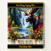 Majestic Elch in der Nähe eines ruhigen Wasserfall Notizblock (Rückseite)