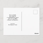 Majestic Elch in Forest Full Moon Snowfall Postkarte (Rückseite)