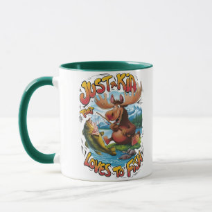 Majestic Elch mit Fisch: Tasse