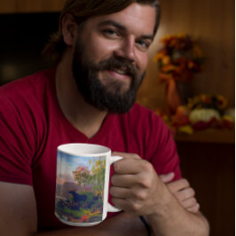 Majestic Elche in einem schwedischen Landschaftsla Kaffeetasse