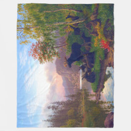 Majestic Elche in einer schwedischen Herbstlandsch Fleecedecke