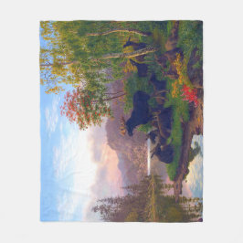 Majestic Elche in einer schwedischen Herbstlandsch Fleecedecke