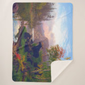 Majestic Elche in einer schwedischen Herbstlandsch Sherpadecke (Vorderseite)