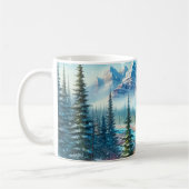 Majestic Elche in Snowy Mountain Landschaft Kaffeetasse (Links)