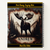 Majestic Elche steht in dunklen Wäldern Notizblock (Rückseite)