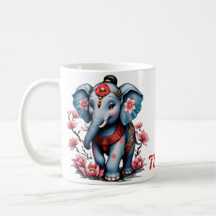 Majestic Elefant im traditionellen japanischen Sti Kaffeetasse