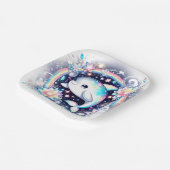 Majestic Elegante Dolphin Baby Dusche Pappteller (Gewinkelt)