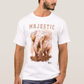 Majestic Elephant 2 White T - Shirt (Vorderseite)