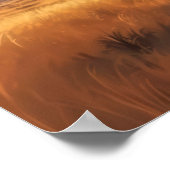 Majestic Elephant and Calf African Sunset Poster (Ecke)