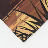 Majestic Elephant at Sunset in the African Savanna Fleecedecke (Ecke)