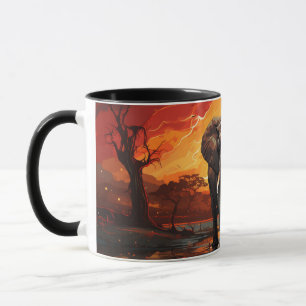 Majestic Elephant bei Sunset Tasse