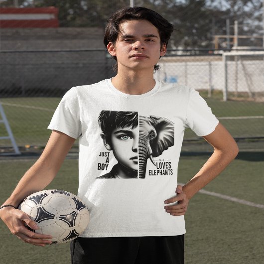 Majestic Elephant Boy Harmony Portrait T-Shirt