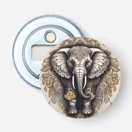 Majestic Elephant Mandala Flaschenöffner