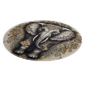 Majestic Elephant Mandala Schneidebrett (Ecke)