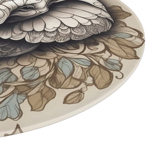 Majestic Elephant Mandala Schneidebrett (Ecke)