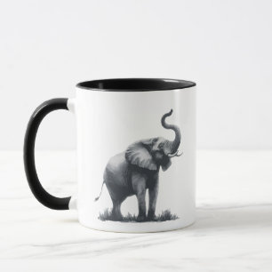 Majestic Elephant mit Raised Trunk Tasse