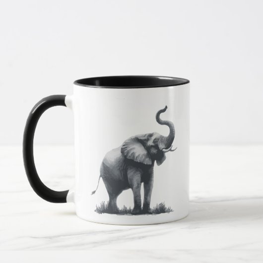 Majestic Elephant mit Raised Trunk Tasse (Links)