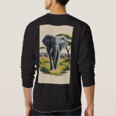 Majestic Elephant Savanna Sweatshirt (Rückseite)