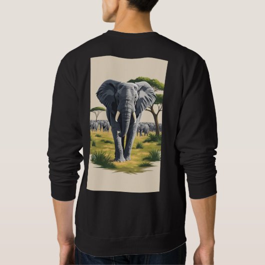 Majestic Elephant Savanna Sweatshirt (Rückseite)