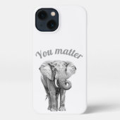 Majestic Elephant Sketch Phone Case iPhone Hülle (Rückseite)