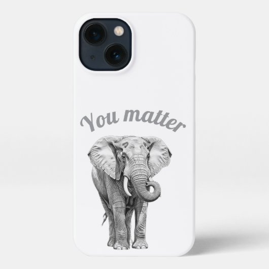 Majestic Elephant Sketch Phone Case iPhone Hülle (Rückseite)