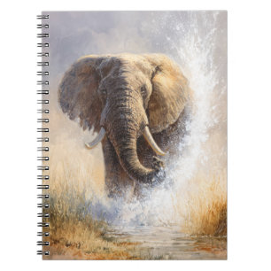 Majestic Elephant Splash-Notebook Notizblock