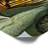 Majestic Elephant Sunset Poster (Ecke)