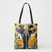 Majestic Elephant Sunset Tasche (Vorderseite)