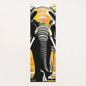 Majestic Elephant Sunset Yogamatte (Vorderseite)
