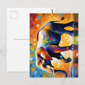 Majestic Elephant Vibranding African Wildlife Art Postkarte (Vorne/Hinten)