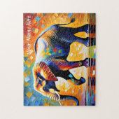 Majestic Elephant Vibrangs Colors Puzzle (Vertikal)