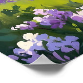 Majestic Elephant Walking in Lilac Feldmalerei Poster (Ecke)