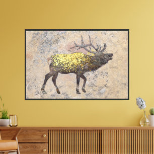 Majestic Elk Basking in New Mexikos Sonne Leinwanddruck