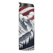 Majestic Elk in Patriotic Wilderness Thermosbecher (Nach rechts gedreht)