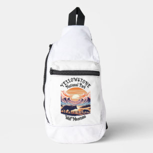 Majestic Emblem des Yellowstone Nationalparks Crossbody Bag