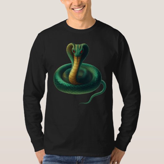 Majestic Emerald Cobra T - Shirt - beeindruckende (Vorderseite)