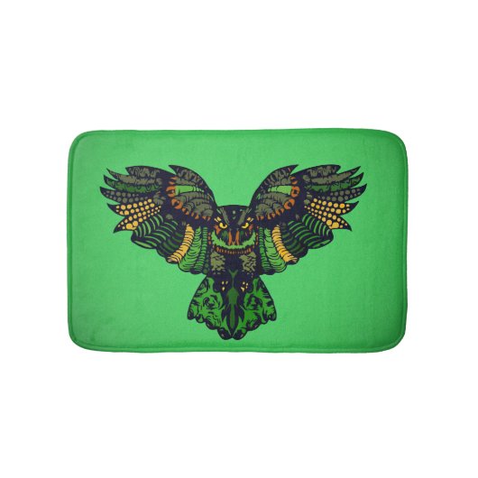 Majestic Emerald Owl Badematte (Vorderseite)