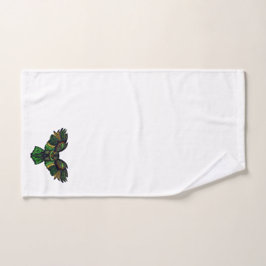 Majestic Emerald Owl Badhandtuch Set (Handtuch)