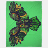 Majestic Emerald Owl Fleecedecke (Vorderseite)