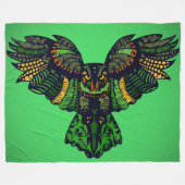 Majestic Emerald Owl Fleecedecke (Vorderseite (Horizontal))