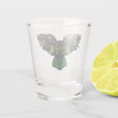 Majestic Emerald Owl Glass Schnapsglas (Rückseite)