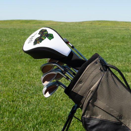 Majestic Emerald Owl Golf Headcover (In SItu)