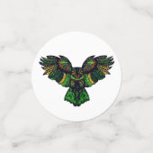 Majestic Emerald Owl Konfetti (Klein Vorderseite)