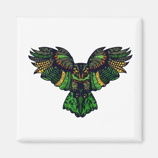 Majestic Emerald Owl Magnet (Vorne)