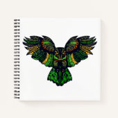 Majestic Emerald Owl Notizblock (Vorderseite)