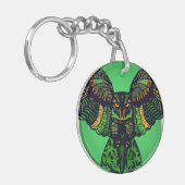 Majestic Emerald Owl Schlüsselanhänger (Vorderseite links)